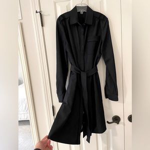Elie Tahari navy long sleeve shirtdress 6